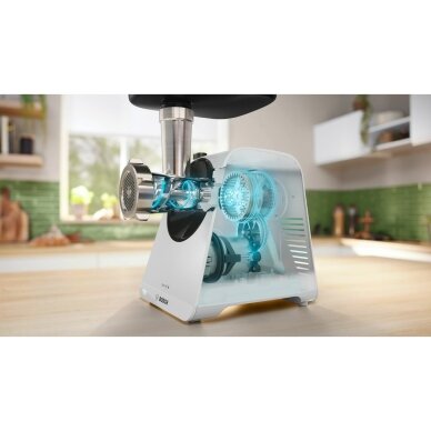 Bosch Serie 4 MFWS420W elektrinė mėsmalė, 1900 W, balta/juoda 6 Bosch Serie 4 MFWS420W elektrinė mėsmalė, 1900 W, balta/juoda 6