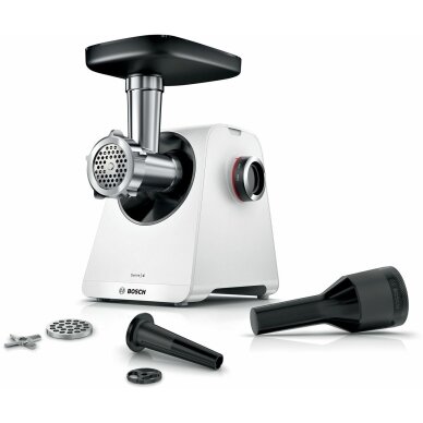 Bosch Serie 4 MFWS420W elektrinė mėsmalė, 1900 W, balta/juoda