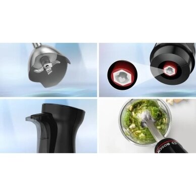 Bosch Serie 4 MSM4B6V2 panardinamas blenderis, 1000 W, juodas, 1,2 l 1