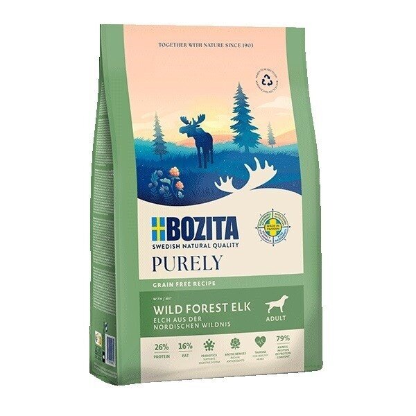 BOZITA Purely Adult Elk - sausas šunų maistas - 2,5 kg BOZITA Purely Adult Elk - sausas šunų maistas - 2,5 kg