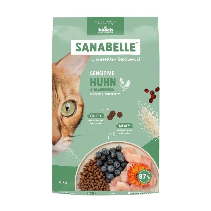 BOSCH Sanabelle Sensitive Chicken sausas kačių ėdalas, 8 kg