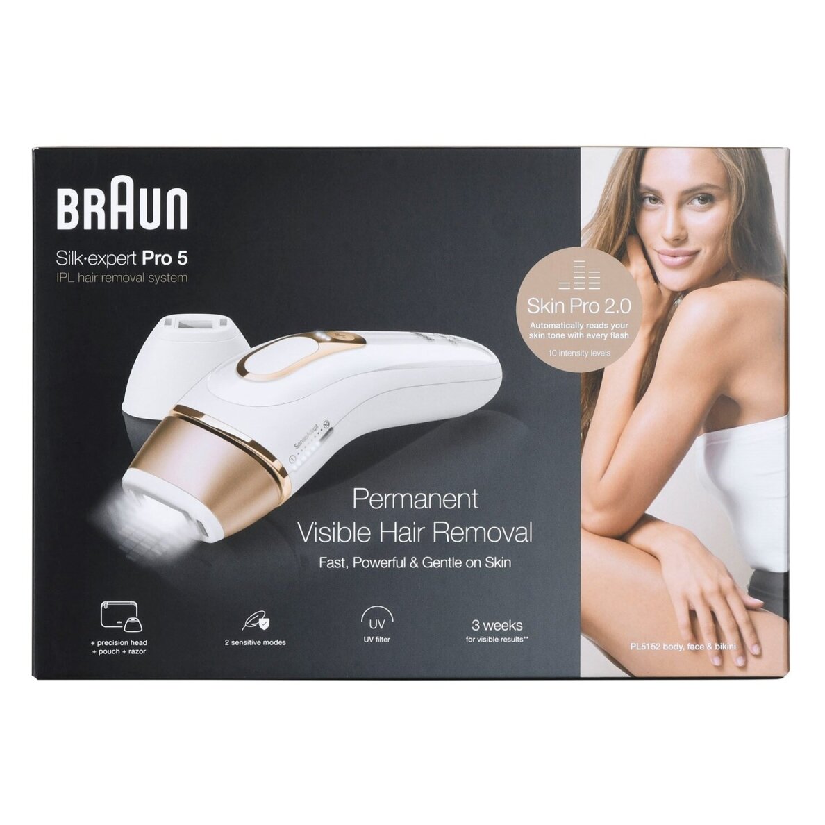 Braun PL5152 intensyviai pulsuojanti šviesa (IPL) Auksinė, balta 8 Braun PL5152 intensyviai pulsuojanti šviesa (IPL) Auksinė, balta 8