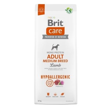 BRIT Care Hypoallergenic Adult Medium Breed Lamb - sausas šunų ėdalas - 12 kg