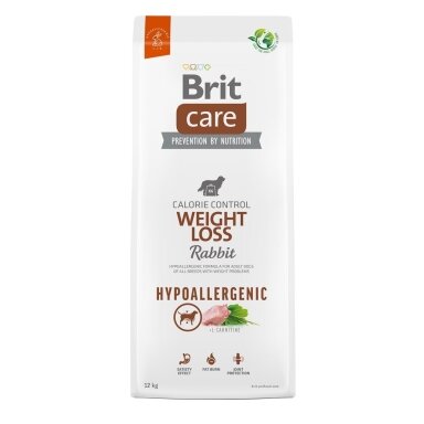 BRIT Care Hypoallergenic Adult Weight Loss Rabbit - sausas šunų ėdalas - 12 kg