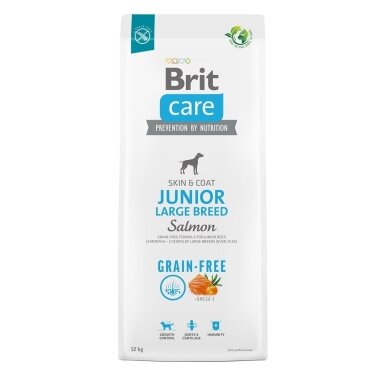 BRIT Care Junior Large Breed lašiša - sausas šunų ėdalas - 12 kg