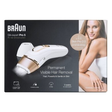 Braun PL5152 intensyviai pulsuojanti šviesa (IPL) Auksinė, balta 8 Braun PL5152 intensyviai pulsuojanti šviesa (IPL) Auksinė, balta 8