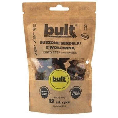BULT Dried beef sausages - dog treat - 12