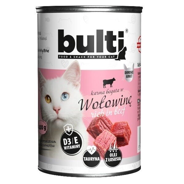 BULTI – šlapias kačių ėdalas su jautiena – 400 g BULTI – šlapias kačių ėdalas su jautiena – 400 g