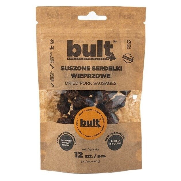 BULT Dried pork sausages - dog treat - 12 BULT Dried pork sausages - dog treat - 12