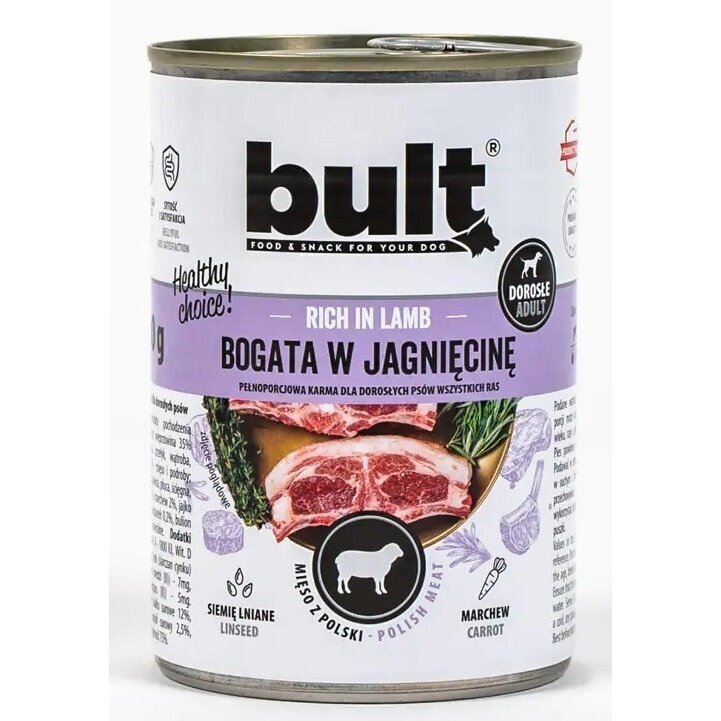 BULT Šlapias šunų ėdalas su ėriena – 400 g