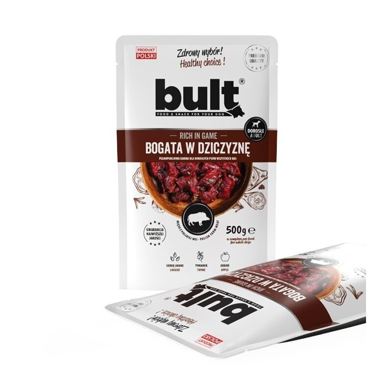 BULT Šlapias šunų ėdalas su žvėriena, 500 g BULT Šlapias šunų ėdalas su žvėriena, 500 g
