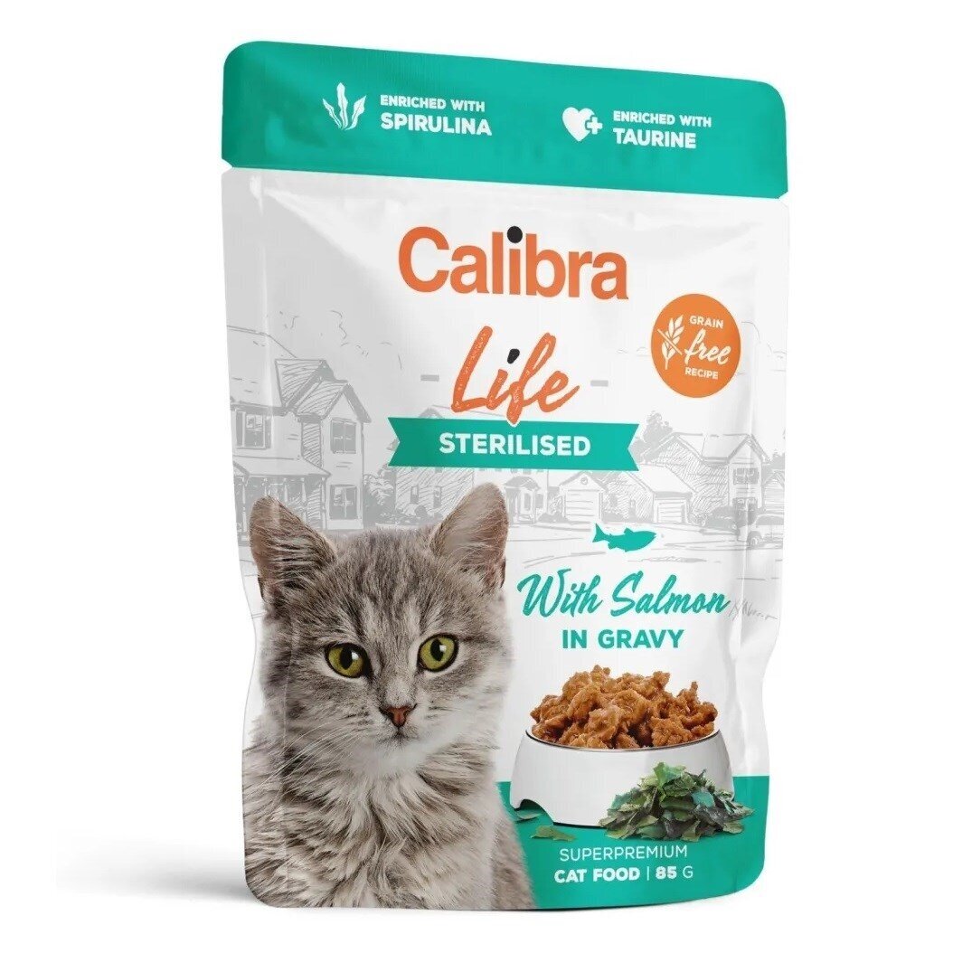 CALIBRA Cat Life sterilizuotas lašišos ėdalas padaže, 85 g CALIBRA Cat Life sterilizuotas lašišos ėdalas padaže, 85 g