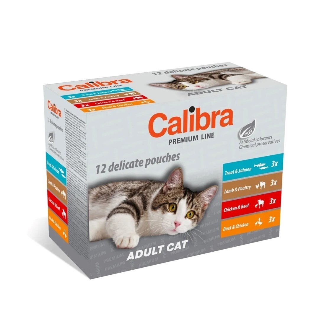 CALIBRA Cat Premium Adult - šlapias kačių ėdalas - 12 x 100 g