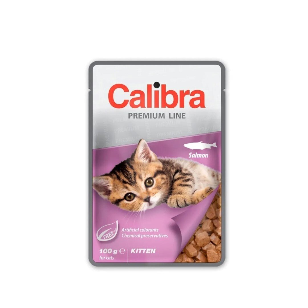 CALIBRA Cat Premium Kitten lašiša - šlapias kačių ėdalas - 100 g