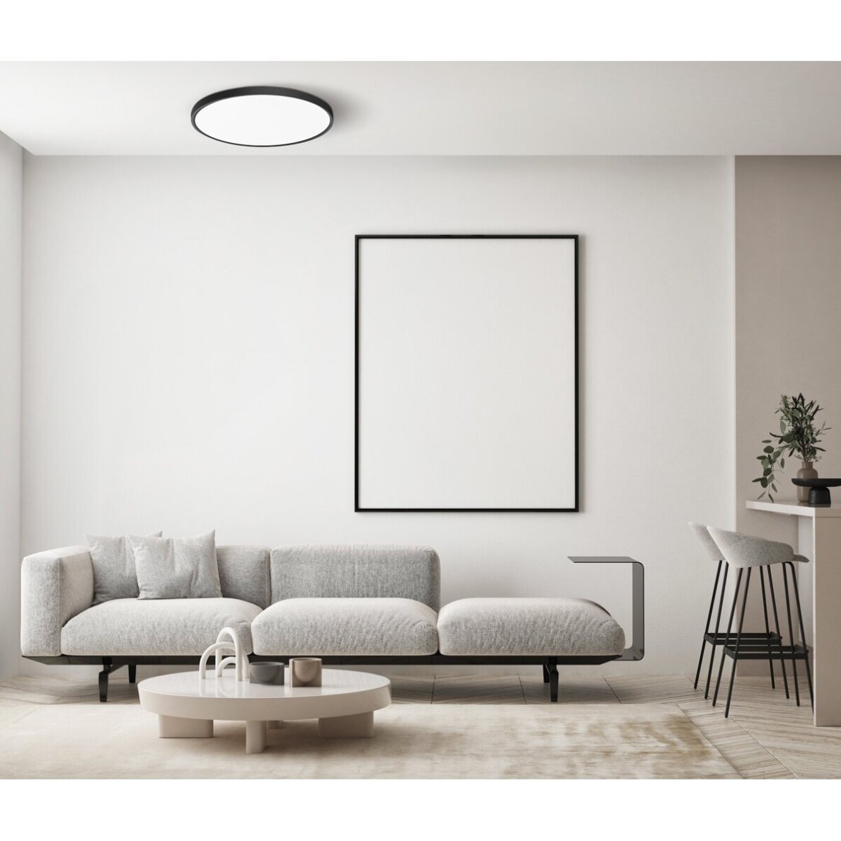 Calvi PLF-35263-480R-36W-BL modernus LED plafonas, juodas, 48 cm 1 Calvi PLF-35263-480R-36W-BL modernus LED plafonas, juodas, 48 cm 1