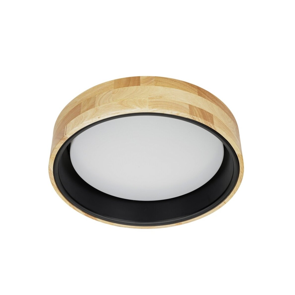 Campelo PLF-4350-20W-WD-BK-4K modernus LED plafonas, juodas/medžio, 35 cm 1