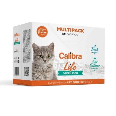 CALIBRA Cat Life sterilizuotų kačių ėdalas – 12 x 85 g