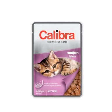 CALIBRA Cat Premium Kitten lašiša - šlapias kačių ėdalas - 100 g
