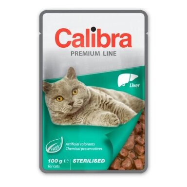 CALIBRA Cat Premium sterilizuotų kepenų šlapias kačių ėdalas 100 g