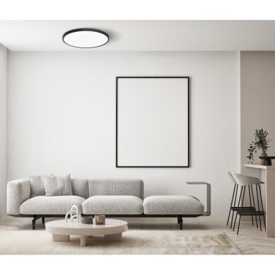 Calvi PLF-35263-480R-36W-BL modernus LED plafonas, juodas, 48 cm 1 Calvi PLF-35263-480R-36W-BL modernus LED plafonas, juodas, 48 cm 1