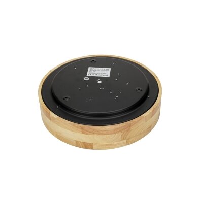 Campelo PLF-4350-20W-WD-BK-4K modernus LED plafonas, juodas/medžio, 35 cm 2 Campelo PLF-4350-20W-WD-BK-4K modernus LED plafonas, juodas/medžio, 35 cm 2