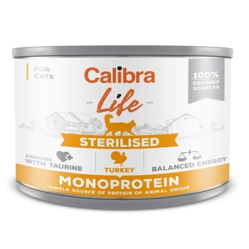 CALIBRA Cat Life sterilizuotas kalakutienos ėdalas - šlapias kačių ėdalas - 200 g CALIBRA Cat Life sterilizuotas kalakutienos ėdalas - šlapias kačių ėdalas - 200 g