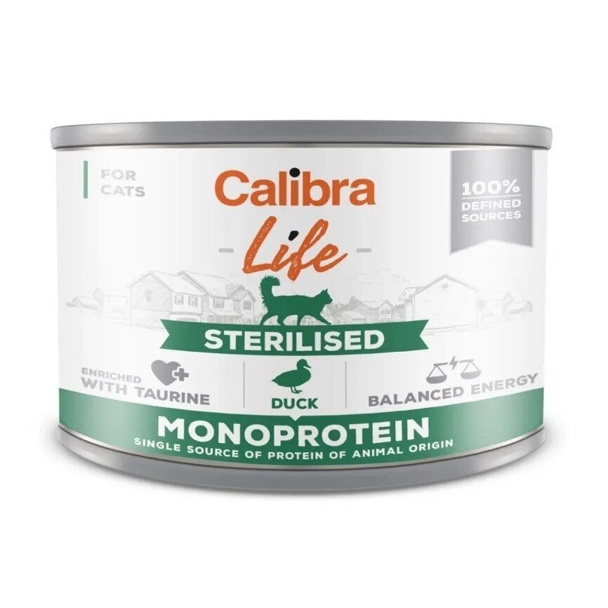 CALIBRA Cat Life sterilizuotas kačių ėdalas su antiena, 200 g CALIBRA Cat Life sterilizuotas kačių ėdalas su antiena, 200 g