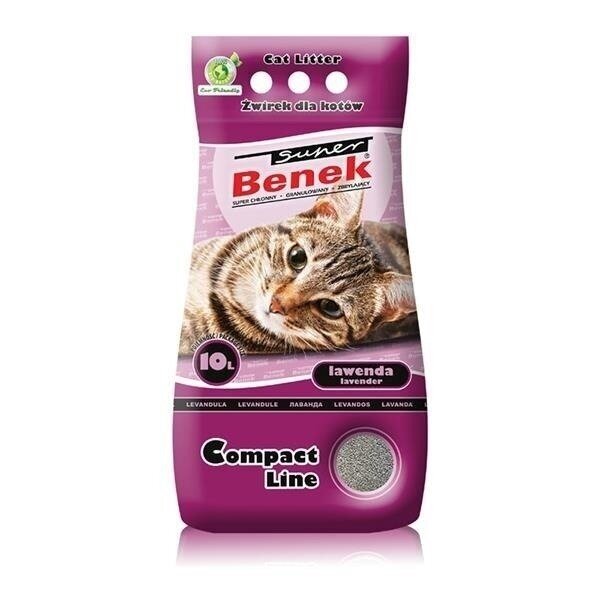 Certech Super Benek Compact Lavender – susiformuojantis kraikas katėms, 10 l
