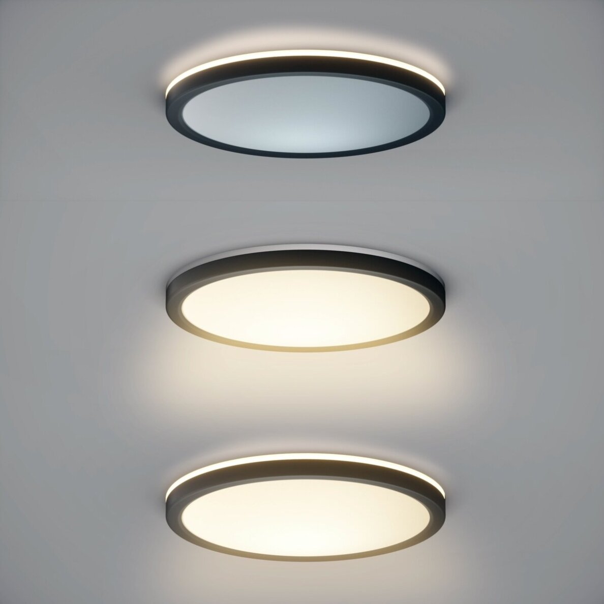 Corte PLF-63452-400R-36W-BL modernus LED plafonas, juodas, 40 cm 3
