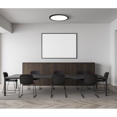 Corte PLF-63452-400R-36W-BL modernus LED plafonas, juodas, 40 cm 1