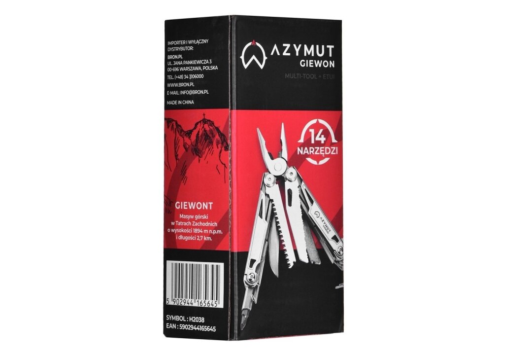 Multityökalu AZYMUT Giewont – 14 työkalun sarja kotelolla (H2038) 11
