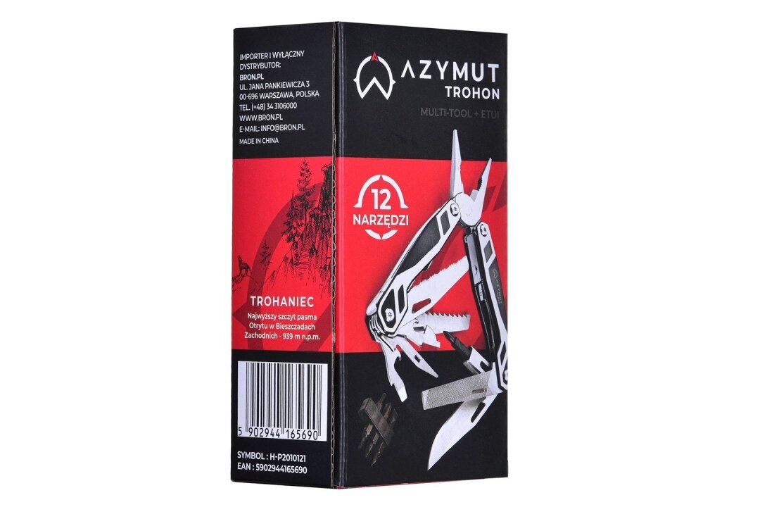 Multiverktøy AZYMUT Trohon – 12 verktøy + 8 bits + etui (H-P2010121) 7