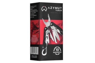 Multitool AZYMUT Turon – 10 narzędzi + karabińczyk + kabura do pasa (H-P224108) 9