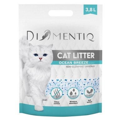 DIAMENTIQ Ocean Breeze – silikoninis kraikas katėms, 3,8 l
