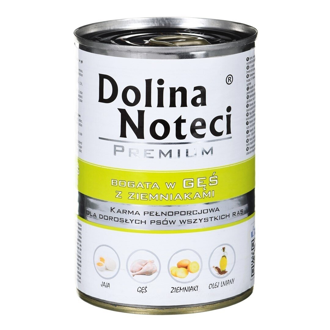 DOLINA NOTECI Premium - šlapias šunų ėdalas su žąsiena ir bulvėmis - 400 g