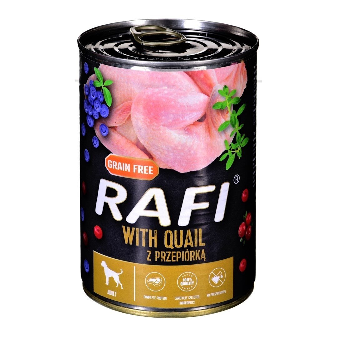 DOLINA NOTECI Rafi su putpelėmis - Šlapias šunų ėdalas - 400 g DOLINA NOTECI Rafi su putpelėmis - Šlapias šunų ėdalas - 400 g