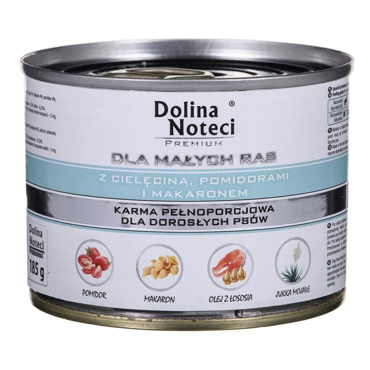 DOLINA NOTECI Premium su veršiena, pomidorais ir makaronais - šlapias šunų ėdalas suaugusiems mažų veislių šunims - 185 g DOLINA NOTECI Premium su veršiena, pomidorais ir makaronais - šlapias šunų ėdalas suaugusiems mažų veislių šunims - 185 g