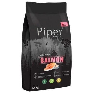 DOLINA NOTECI Piper Animals su lašiša - sausas šunų ėdalas - 12 kg