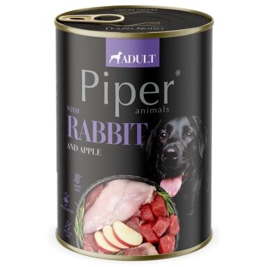 DOLINA NOTECI Piper Animals triušių ir obuolių skonio šlapias šunų ėdalas - 800 g