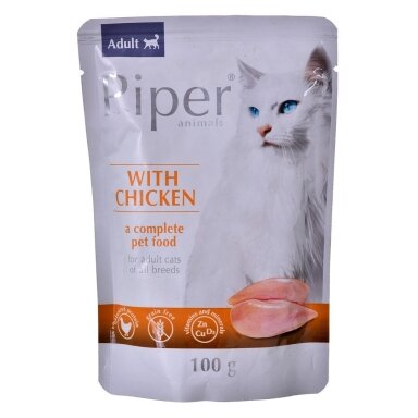 DOLINA NOTECI Piper Chicken - šlapias kačių ėdalas - 100 g