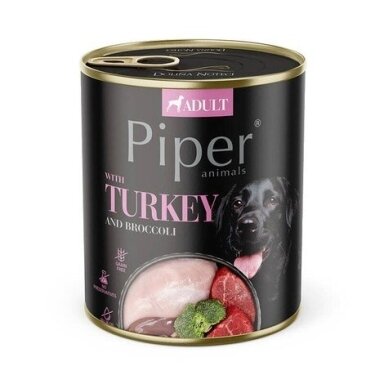 DOLINA NOTECI Piper su kalakutiena ir brokoliais - šlapias šunų ėdalas - 800 g