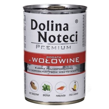 DOLINA NOTECI Premium jautienos šlapias šunų ėdalas - 400 g