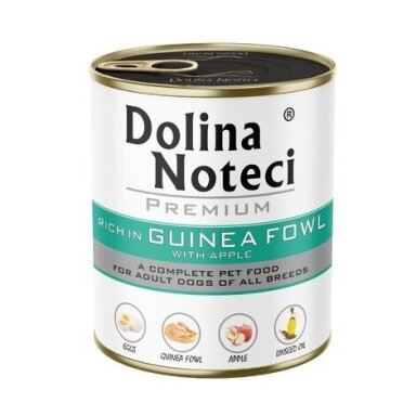 DOLINA NOTECI Premium šlapias šunų ėdalas, gausus perlinių vištų mėsa ir obuoliais – 800 g