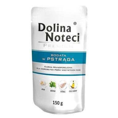 Dolina Noteci Premium šlapias šunų ėdalas, gausus upėtakių, 150 g