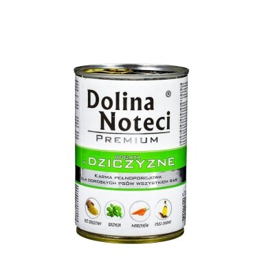 DOLINA NOTECI Premium - šlapias šunų ėdalas, gausus žvėrienos - 400 g