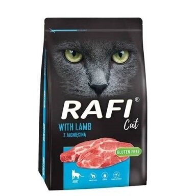DOLINA NOTECI Rafi Cat su ėriena - sausas kačių ėdalas - 7 kg