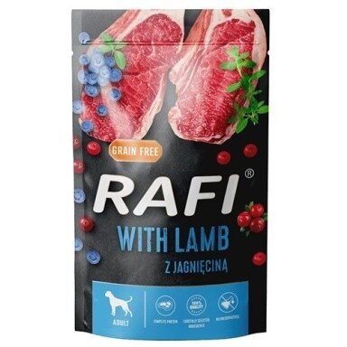 DOLINA NOTECI Rafi ėrienos, mėlynių ir spanguolių šlapias šunų ėdalas - 500 g