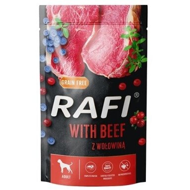 DOLINA NOTECI Rafi su jautiena - šlapias šunų ėdalas - 500g