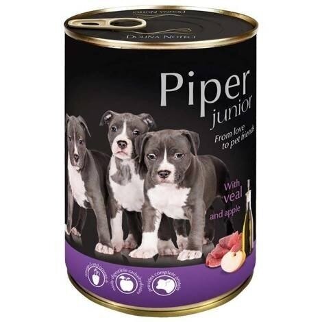 DOLINA NOTECI Piper Junior su veršiena ir obuoliais - šlapias šunų ėdalas - 400 g