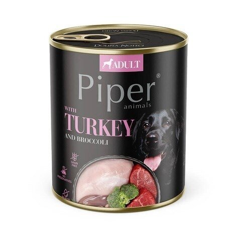 DOLINA NOTECI Piper su kalakutiena ir brokoliais - šlapias šunų ėdalas - 800 g